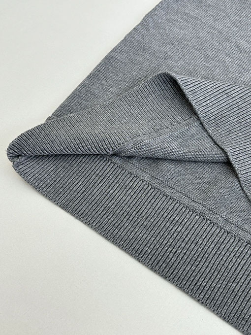 モンクレール Moncler テリークロス刺繍レターロゴウールブレンドニットクルーネックセーター