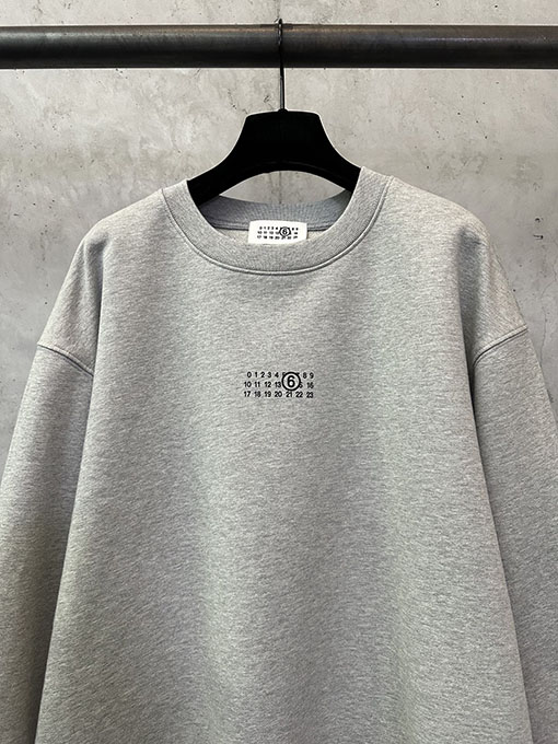 マルタンマルジェラ クラシックカレンダープリント ヘビーウェイト クルーネックスウェットシャツ