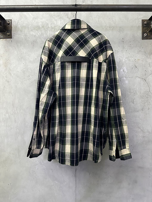 ロエベ チェック柄レザージップアップジャケット