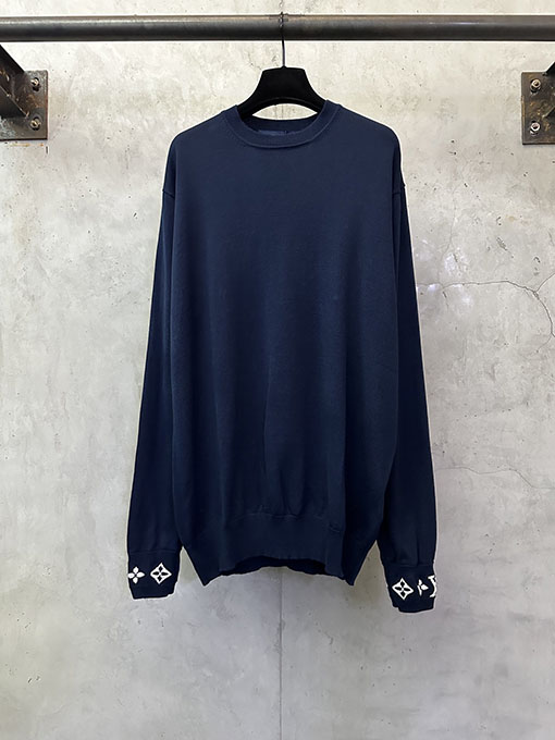 ルイヴィトン LV 袖口付きジャカードカシミアセーター