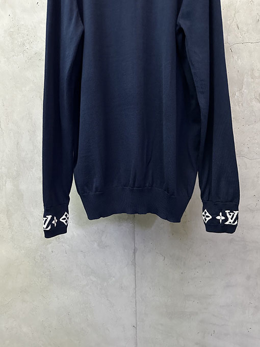 ルイヴィトン LV 袖口付きジャカードカシミアセーター
