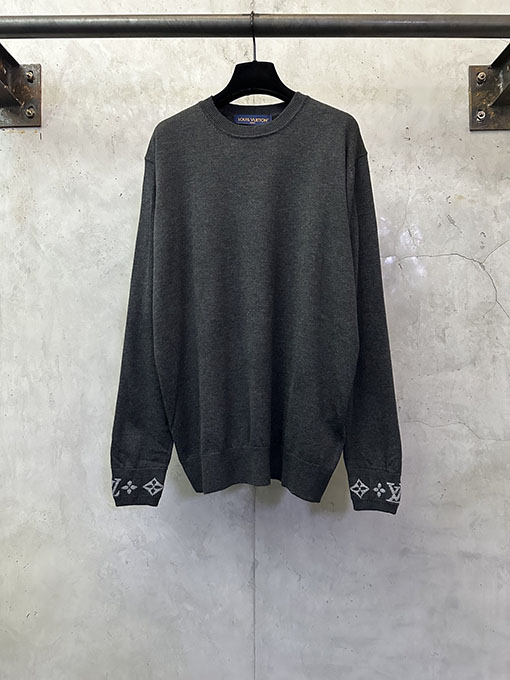 ルイヴィトン LV 袖口付きジャカードカシミアセーター