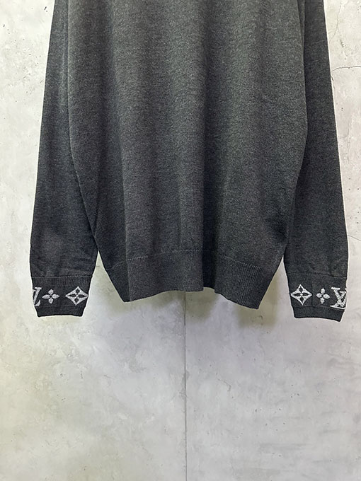 ルイヴィトン LV 袖口付きジャカードカシミアセーター