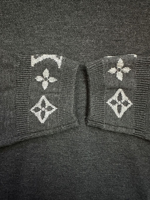 ルイヴィトン LV 袖口付きジャカードカシミアセーター