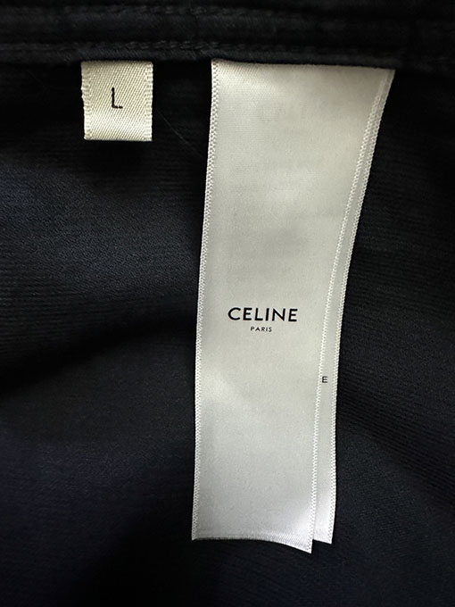 セリーヌコピー ロゴ刺繍ロングスリーブシャツ