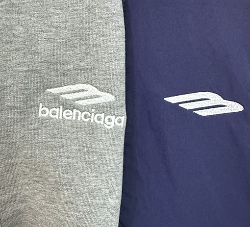 バレンシアガ グレーブルーのリバーシブル長袖ジップアップジャケット