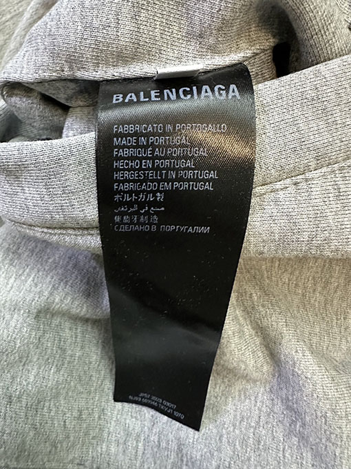 バレンシアガ グレーブルーのリバーシブル長袖ジップアップジャケット