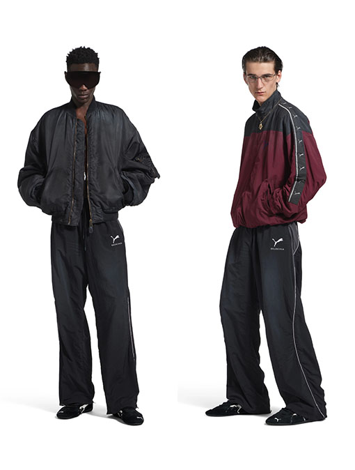 バレンシアガ Puma コラボレーションシリーズ ロゴ刺繍 カジュアルパンツ