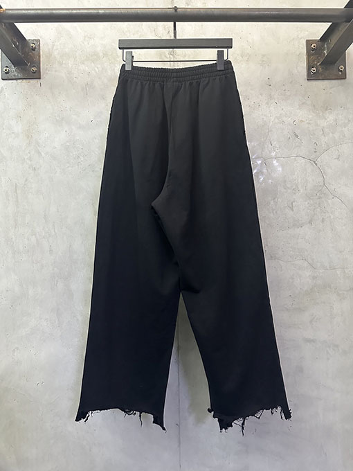 バレンシアガ ダブルリング刺繍タッセルダメージカジュアルパンツ