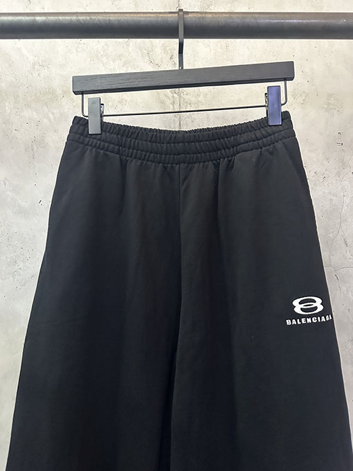 バレンシアガ ダブルリング刺繍タッセルダメージカジュアルパンツ