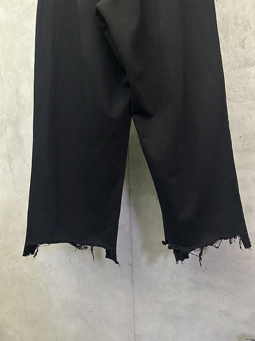 バレンシアガ ダブルリング刺繍タッセルダメージカジュアルパンツ