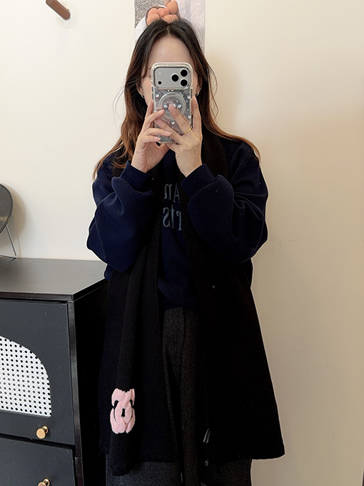 シャネルスーパーコピー 新しい刺繍入りカシミアニットスカーフ