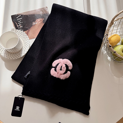 シャネルスーパーコピー 新しい刺繍入りカシミアニットスカーフ