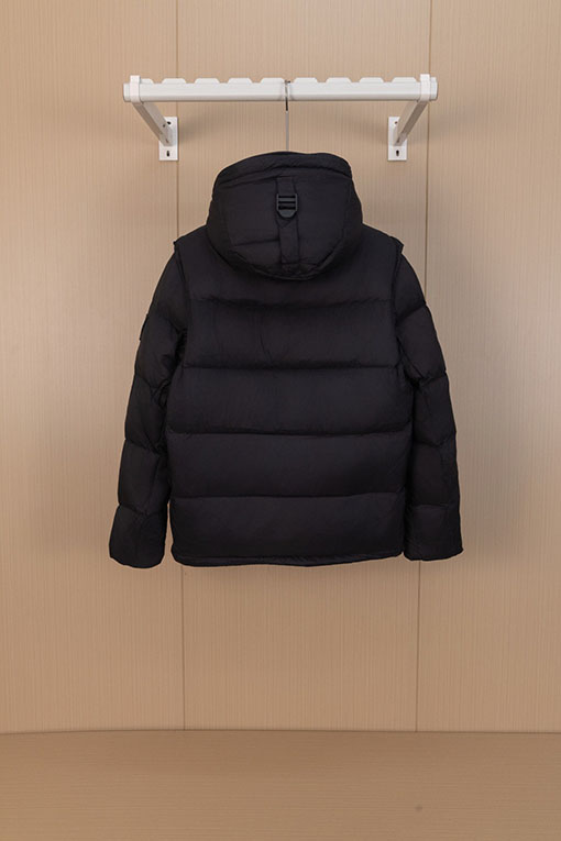 バーバリーコピー 取り外し可能な袖付きフード付きダウンジャケット