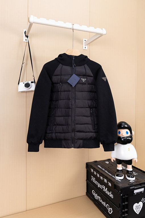 プラダスーパーコピー 新しいフード付きコットンジャケット