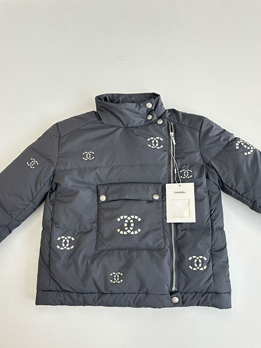 シャネル レディースダブルC中空アウトシームシールショートダウンジャケット