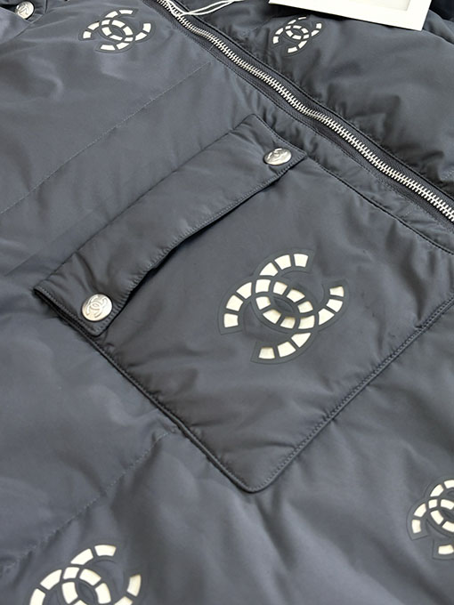 シャネル レディースダブルC中空アウトシームシールショートダウンジャケット