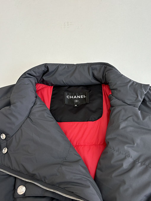シャネル レディースダブルC中空アウトシームシールショートダウンジャケット