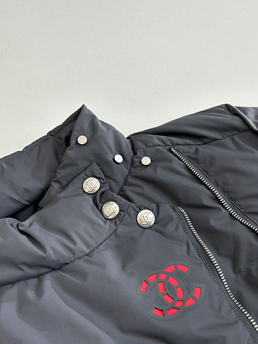 シャネル レディースダブルC中空アウトシームシールショートダウンジャケット