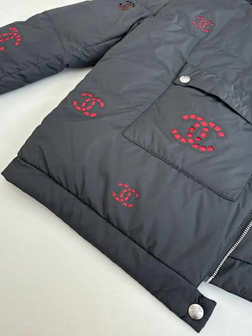 シャネル レディースダブルC中空アウトシームシールショートダウンジャケット