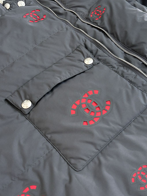 シャネル レディースダブルC中空アウトシームシールショートダウンジャケット