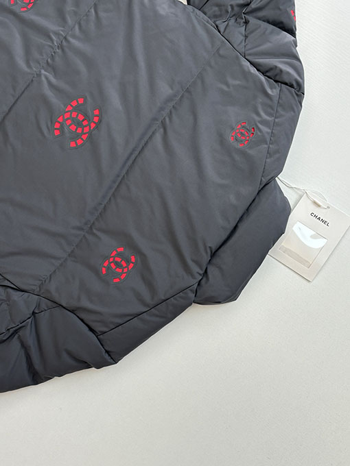 シャネル レディースダブルC中空アウトシームシールショートダウンジャケット