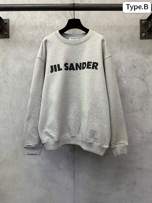 ジルサンダー クラシックロゴ ヘビーウェイト クルーネックスウェットシャツ
