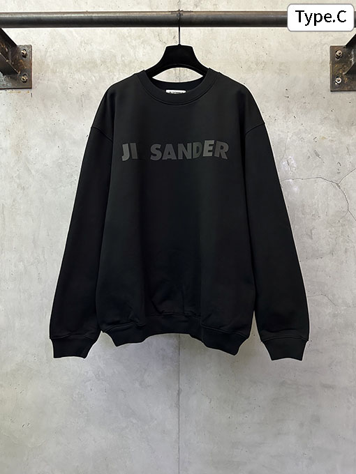 ジルサンダー クラシックロゴ ヘビーウェイト クルーネックスウェットシャツ