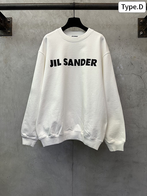 ジルサンダー クラシックロゴ ヘビーウェイト クルーネックスウェットシャツ