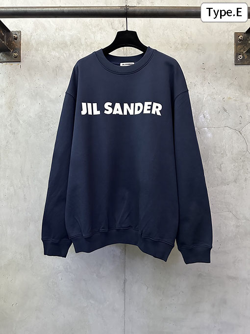 ジルサンダー クラシックロゴ ヘビーウェイト クルーネックスウェットシャツ