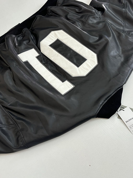 バレンシアガ BALENCIAGA 01 Basketball Series ロゴ刺繍入りベースボールカラーボンバージャケット
