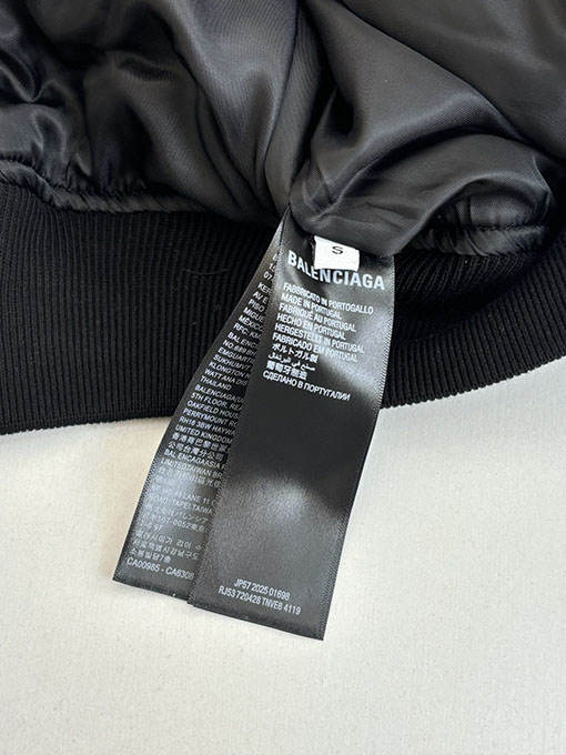 バレンシアガ BALENCIAGA 01 Basketball Series ロゴ刺繍入りベースボールカラーボンバージャケット