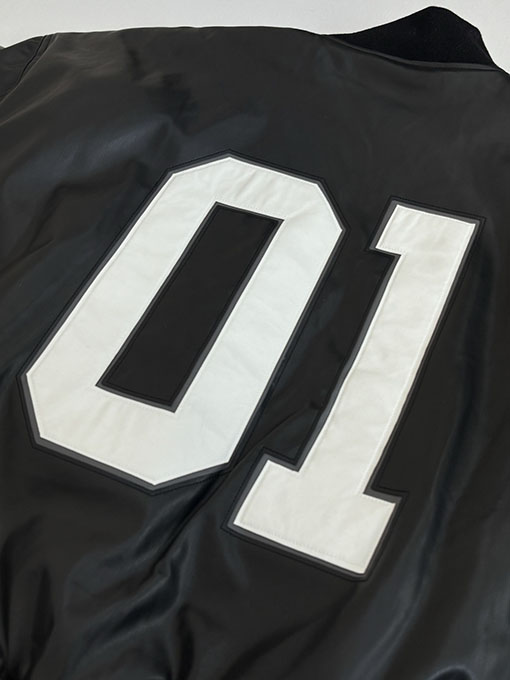 バレンシアガ BALENCIAGA 01 Basketball Series ロゴ刺繍入りベースボールカラーボンバージャケット