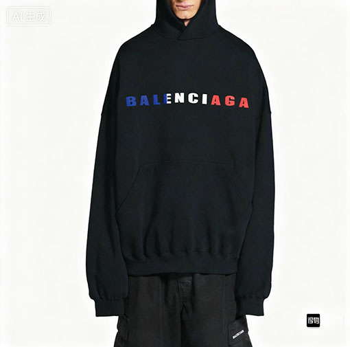 バレンシアガスーパーコピー Balenciaga グラデーションレタープリントパーカー
