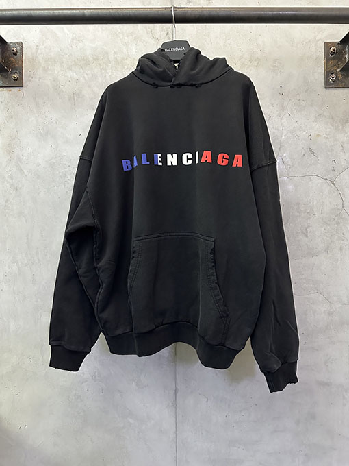 バレンシアガスーパーコピー Balenciaga グラデーションレタープリントパーカー