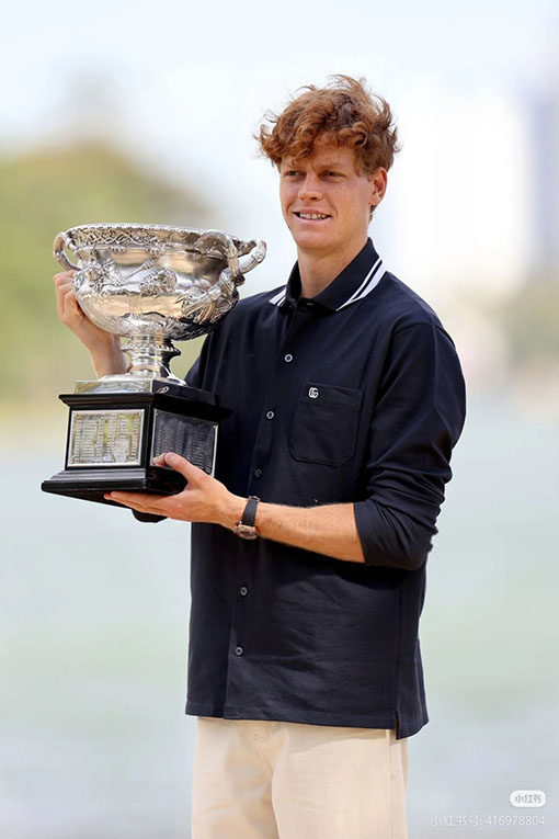 グッチ 刺繍入りピケコットンポロシャツ