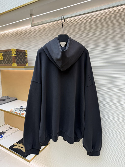 バレンシアガ Balenciaga フード付きレタープリントオーバーサイズパーカー