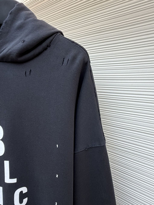 バレンシアガ Balenciaga フード付きレタープリントオーバーサイズパーカー