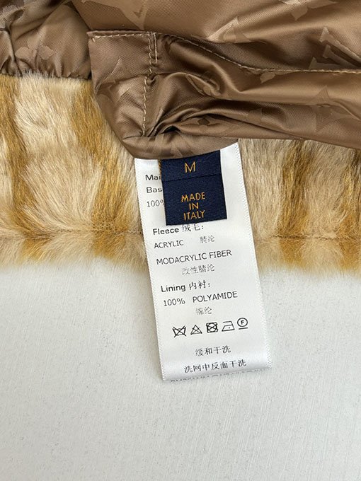 ルイヴィトン Ski スキーシリーズ レターストライプ ジャカード ファー フード付きジャケット