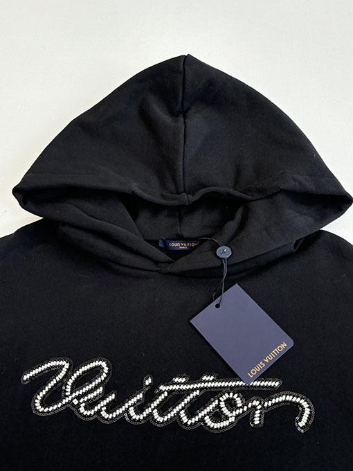 ルイヴィトンスーパーコピー カンガルーポケットビーズフード付きスウェットシャツ