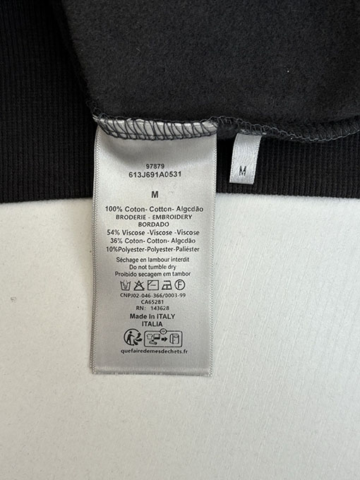 ディオール CD Ribbon 新しいロゴクルーネックフード付きスウェットシャツ