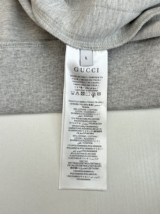 グッチ コットンの赤と緑のカラーブロック織りハイネックジップアップジャケット