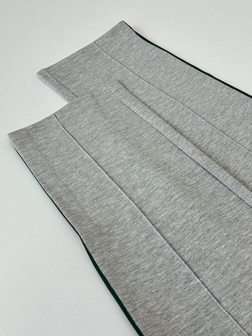 グッチスーパーコピー コットンの赤と緑のカラーブロック織りカジュアルパンツ