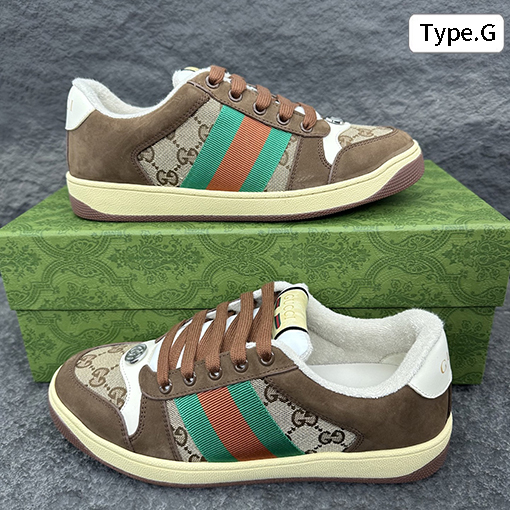 グッチ Gucci Screener メンズレザシリーズースニーカー