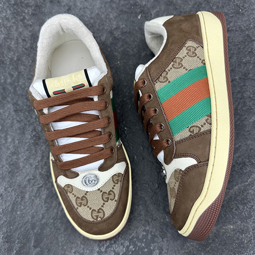 グッチ Gucci Screener メンズレザシリーズースニーカー