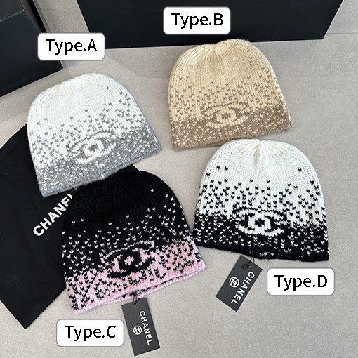 シャネル 25N 新しいスノーフレークニット帽