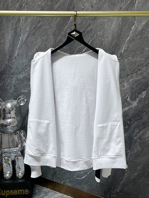 クロムハーツ ピンクのクロスソードジッパーフード付きスウェットシャツ