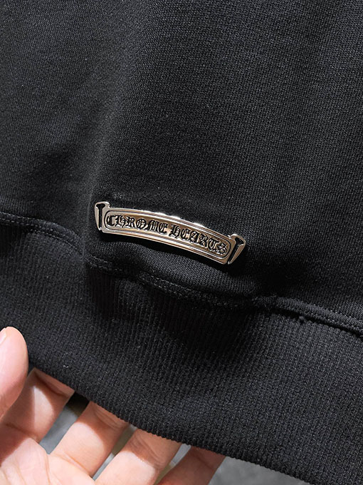 クロムハーツ パッチワーククロス長袖ジップアップフード付きスウェットシャツ