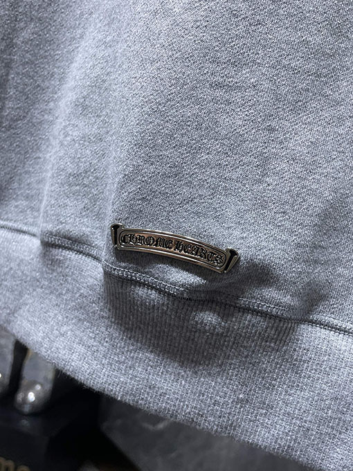 クロムハーツ パッチワーククロス長袖ジップアップフード付きスウェットシャツ