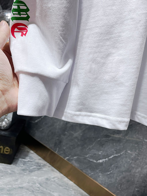 クロムハーツ クラシックなスクロールレターのカラフルなクロスフラワーの長袖シャツ